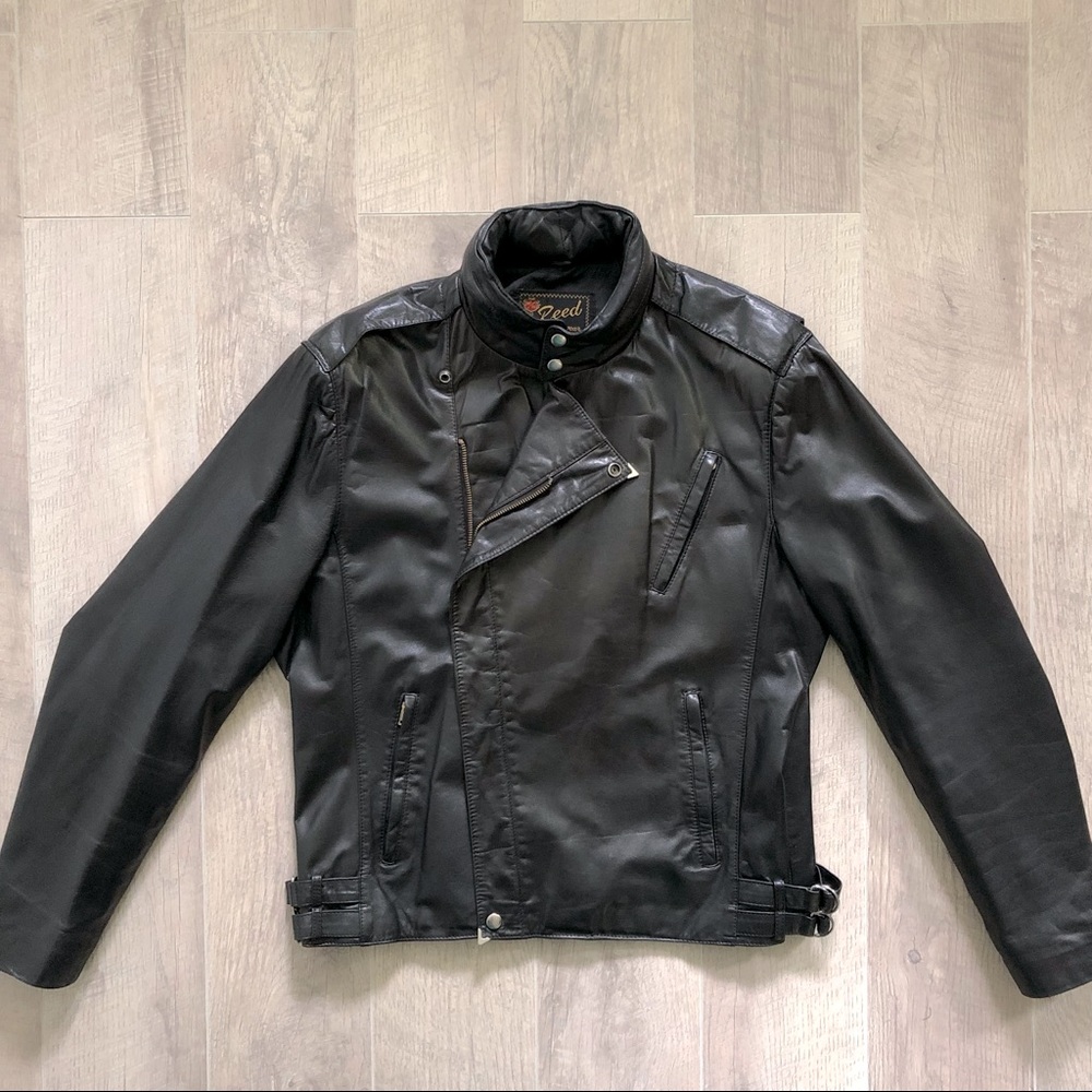 Vintage leather biker jacket 🏍